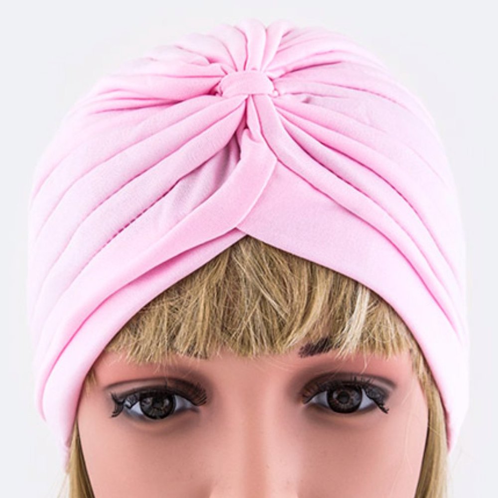 Pink Turban Knotted Twist Cap Shady Pines Chic